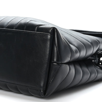 Saint Laurent Calfskin Y Quilted Monogram Monochrome Medium Loulou Chain Satchel Black 9 of 9