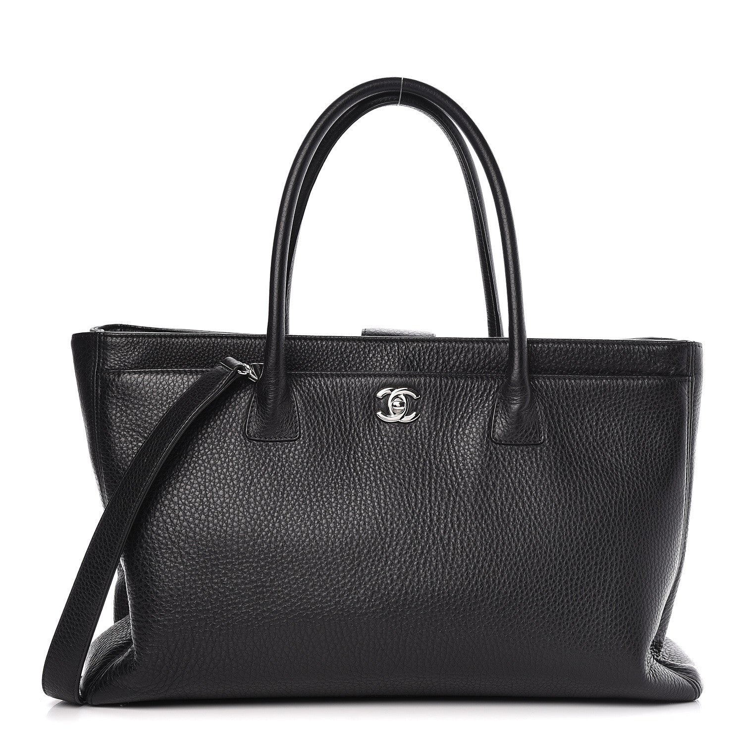 Chanel Deerskin Cerf Executive Shopper Tote Black 1 of 12