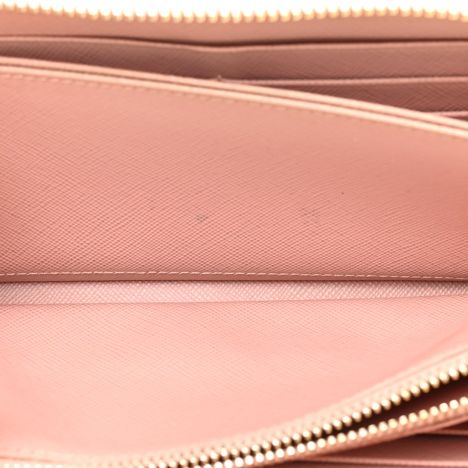 Prada Saffiano Metal Zip Around Wallet Orchidea 7 of 19
