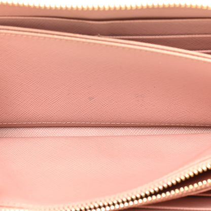 Prada Saffiano Metal Zip Around Wallet Orchidea 7 of 19