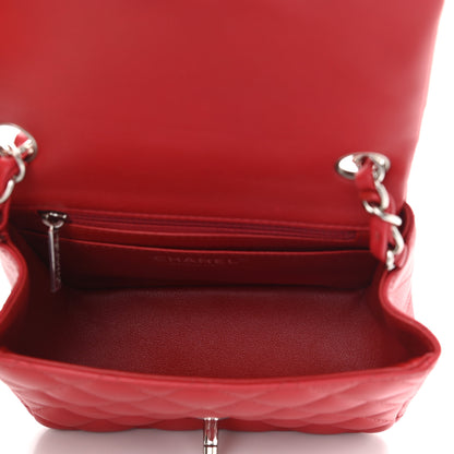 Chanel Lambskin Quilted Mini Square Flap Red 5 of 10