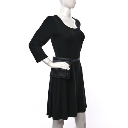 Chanel Lambskin Flap Waist Belt Bag 70 28 Black 2 of 11