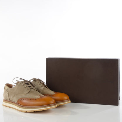 Louis Vuitton Calfskin Suede Superliner Derby Oxfords 8 Taupe Brown 5 of 9