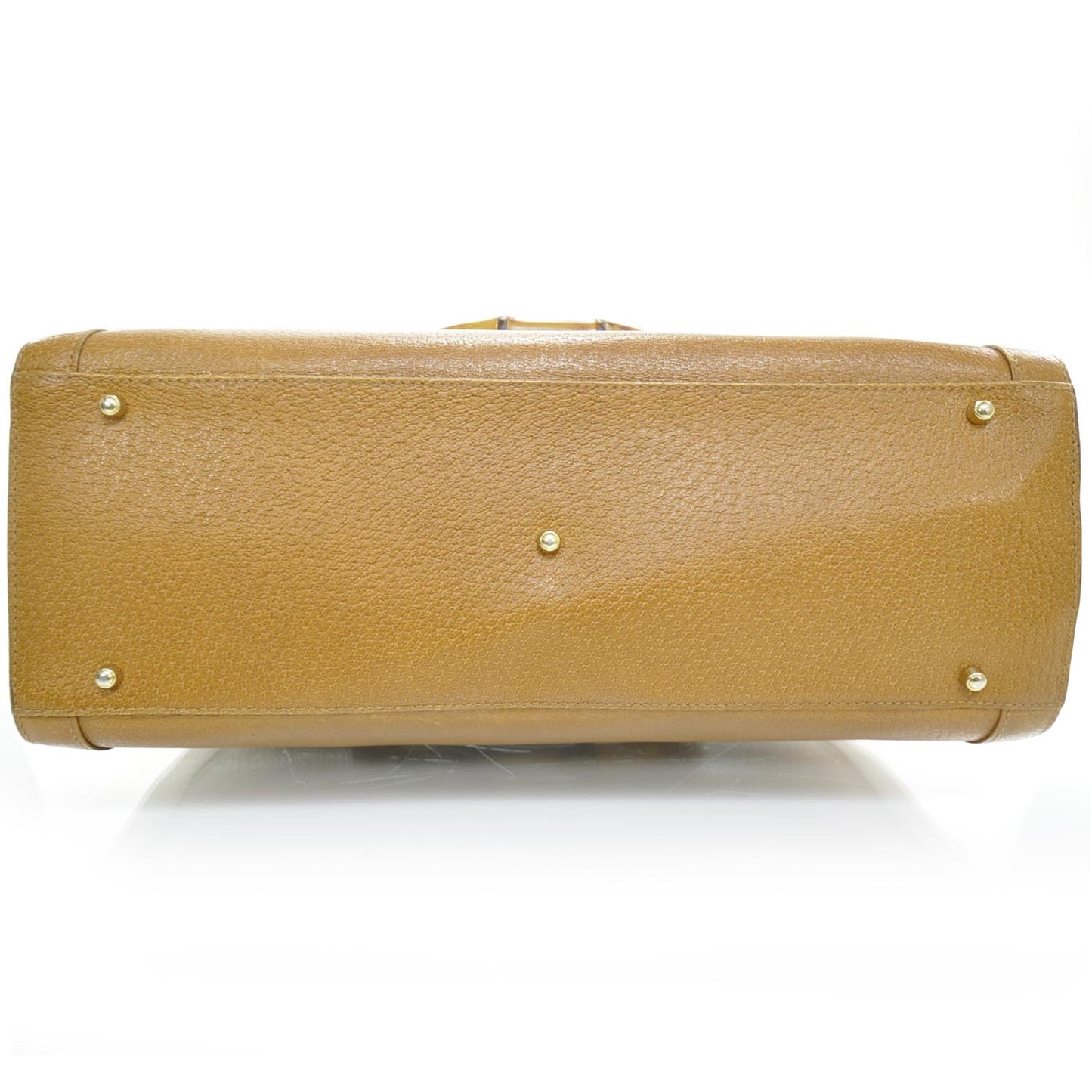 Leather Bamboo Top Handle Tote