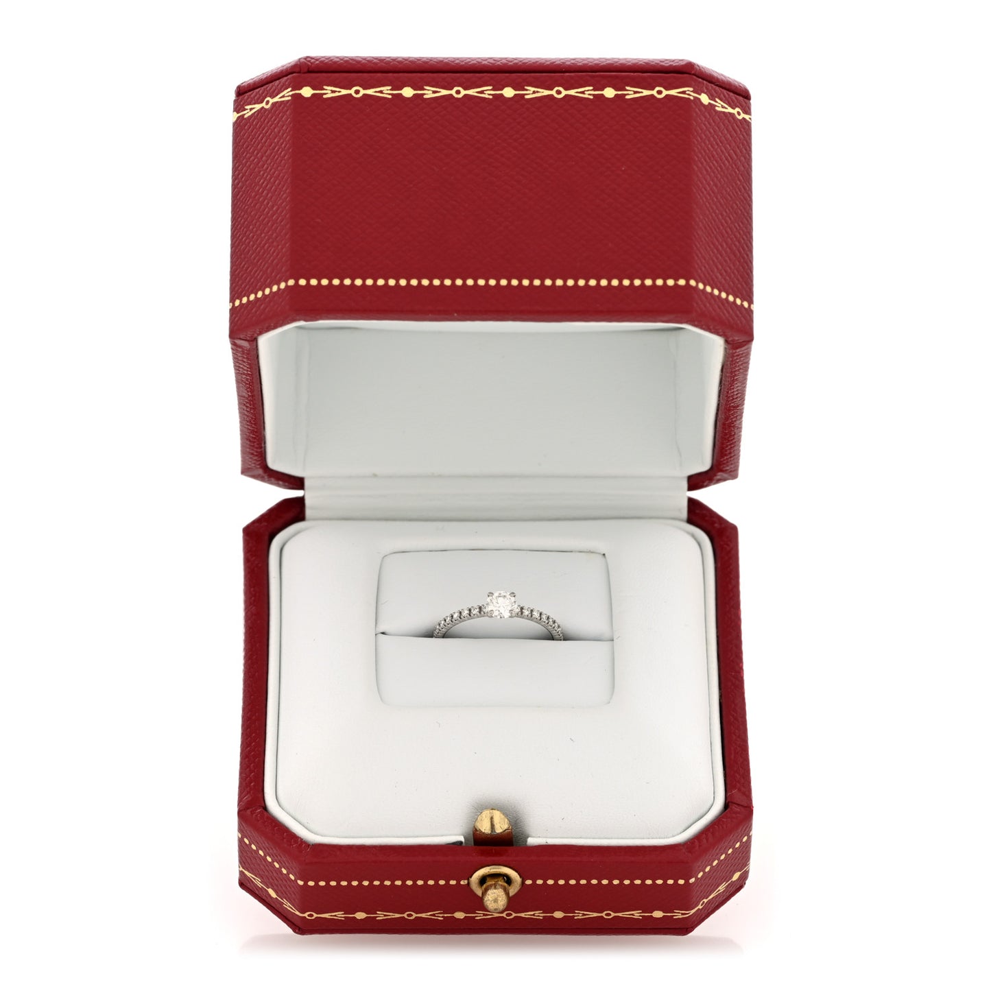Platinum Diamond .35ct Etincelle De Cartier Solitaire Engagement Ring 45 3.5