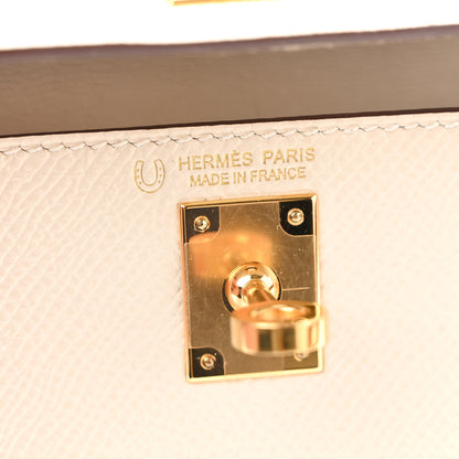 Hermes Epsom Horseshoe Mini Kelly Sellier 20 Craie Gold 6 of 14