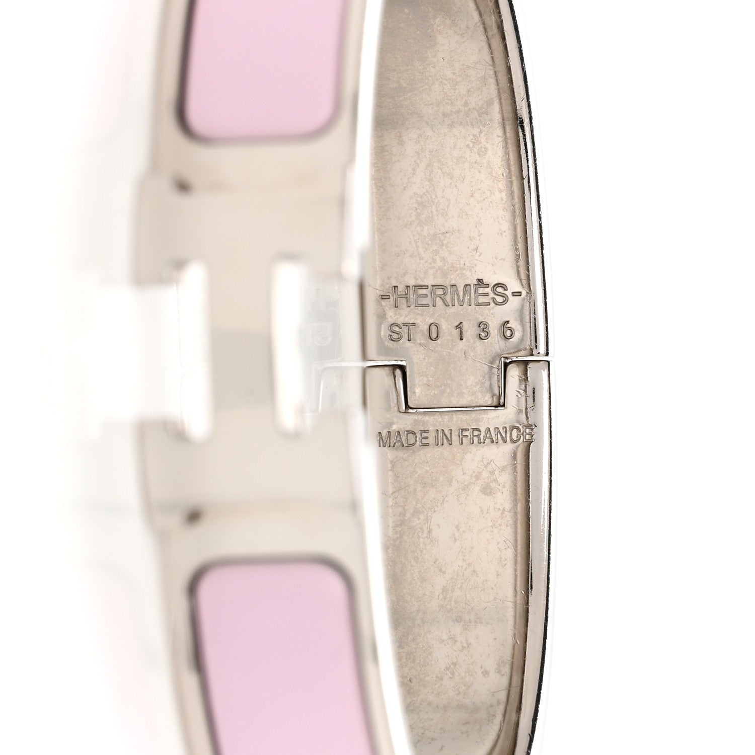 Hermes Enamel Narrow Clic Clac H Bracelet PM Rose Dragee 4 of 5