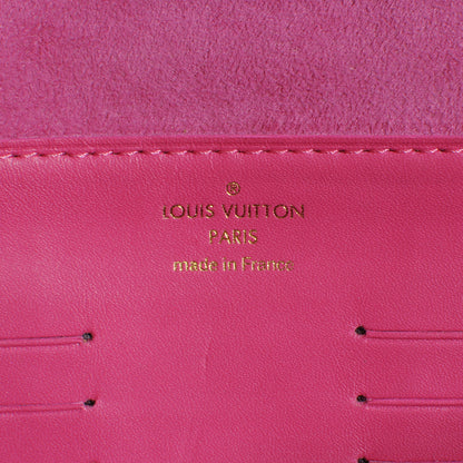 Louis Vuitton Calfskin Embossed Courtney Pochette Clutch Fuchsia 5 of 7