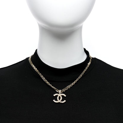 Chanel Crystal CC Multi Strand Chain Necklace Gold 3 of 5
