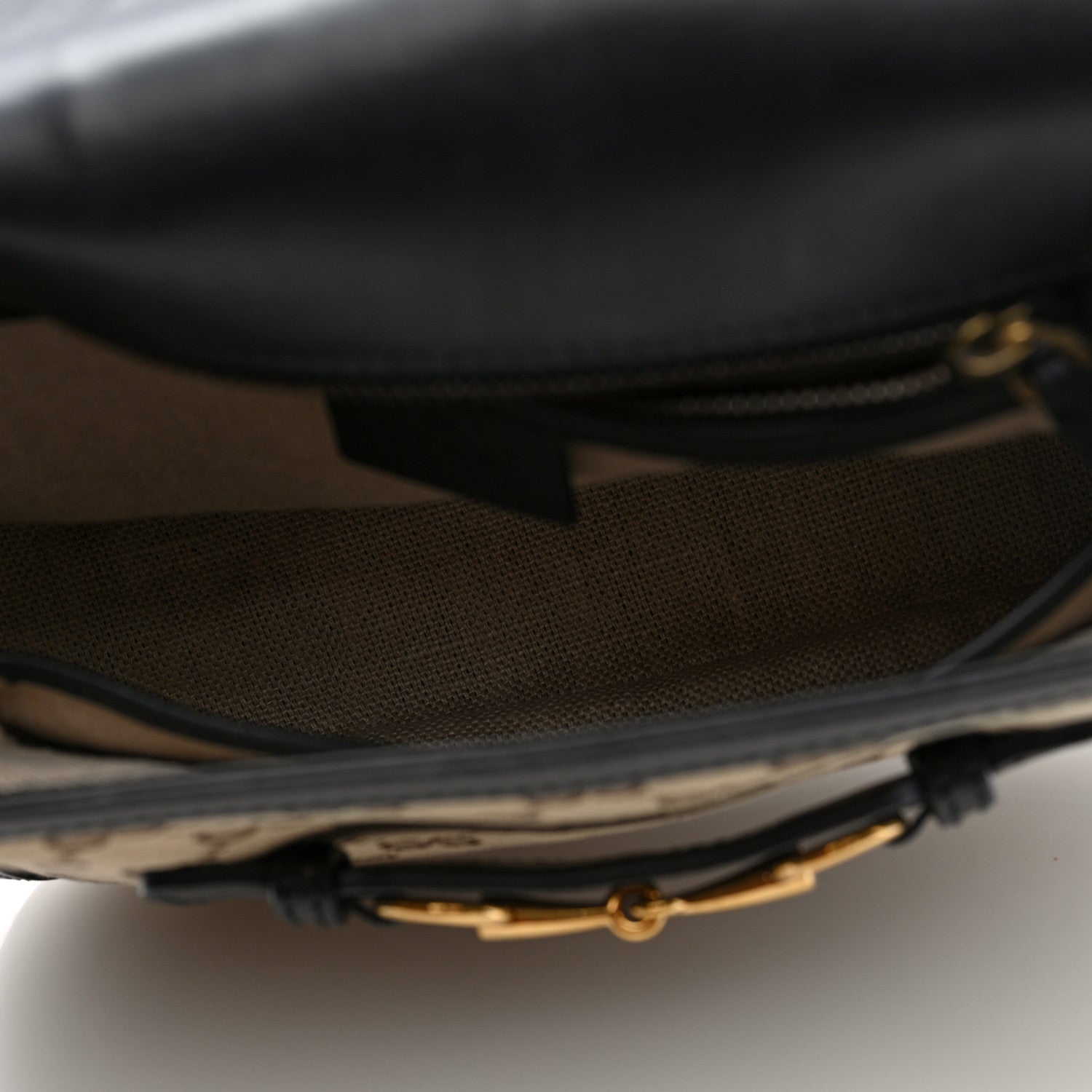 Gucci Monogram Ruinart Calfskin Medium Lady Web Shoulder Bag Beige Ebony Black 5 of 12