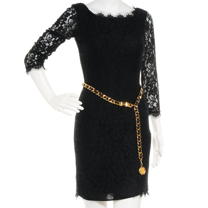 Chanel Leather Chain 31 Rue Cambon Medallion Belt Gold Black 2 of 6