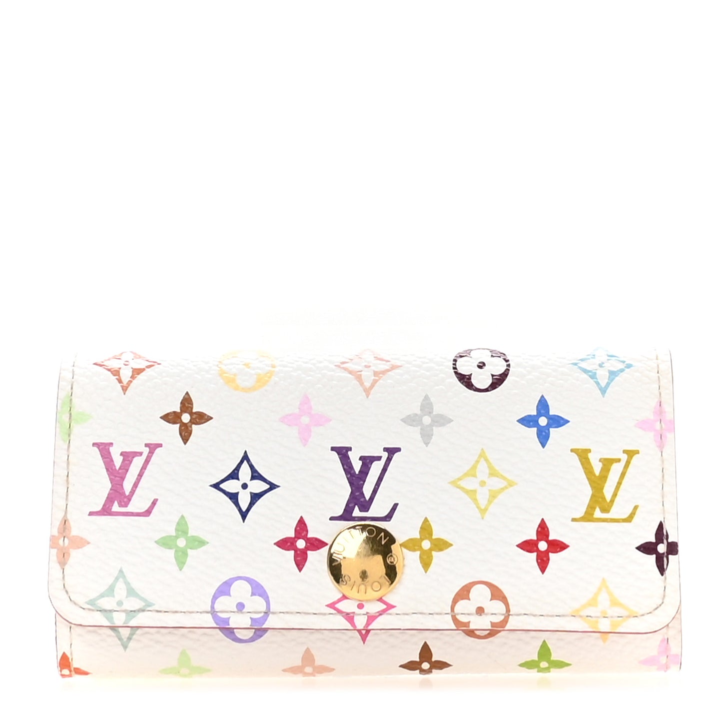 Monogram Multicolor Multicles 4 Key Holder White