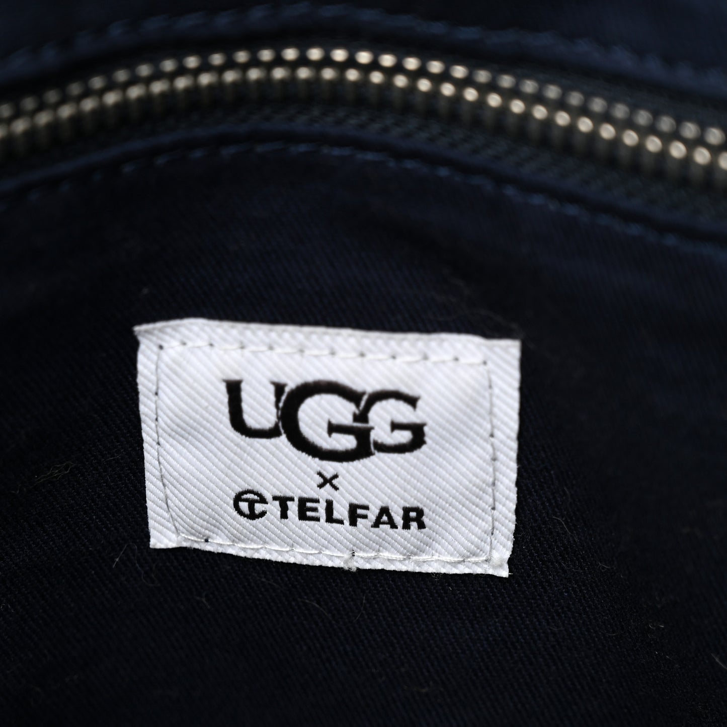 X UGG Denim Shearling Medium Shopping Bag Raw Denim