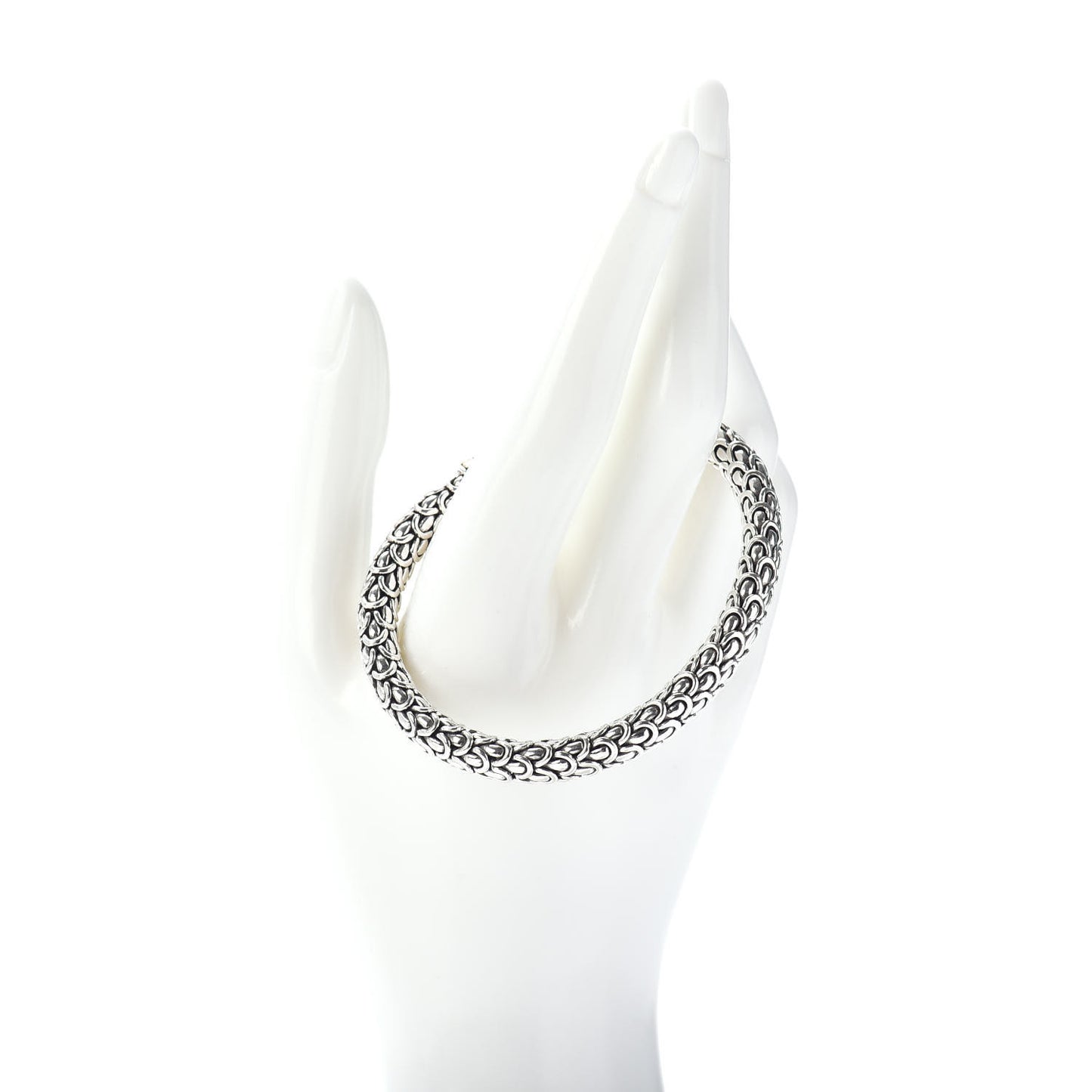 Sterling Silver 18K Yellow Gold 8mm Naga Station Bracelet