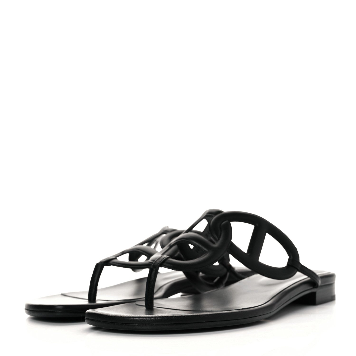 Hermes Nappa Womens Beach Sandals 41 Black 6 of 18