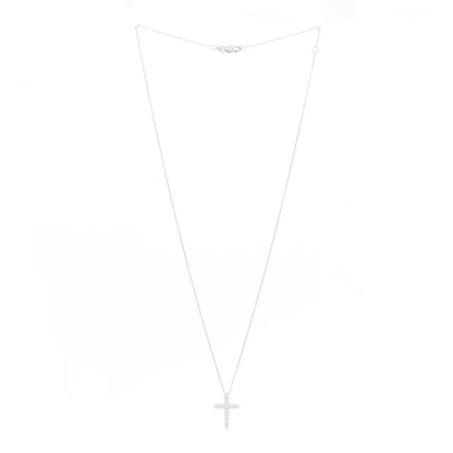 Roberto Coin 18K White Gold Diamond .45ctw Cross Pendant Necklace 3 of 6