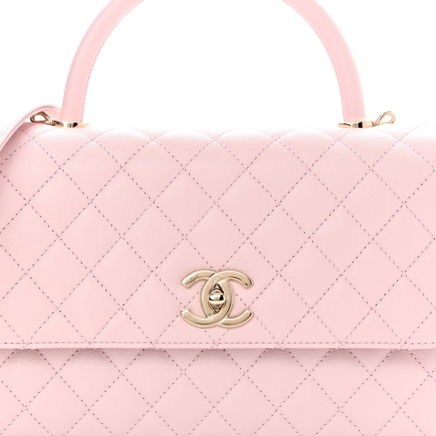Chanel Caviar Quilted Small Coco Handle Flap Light Pink 8 of 10
