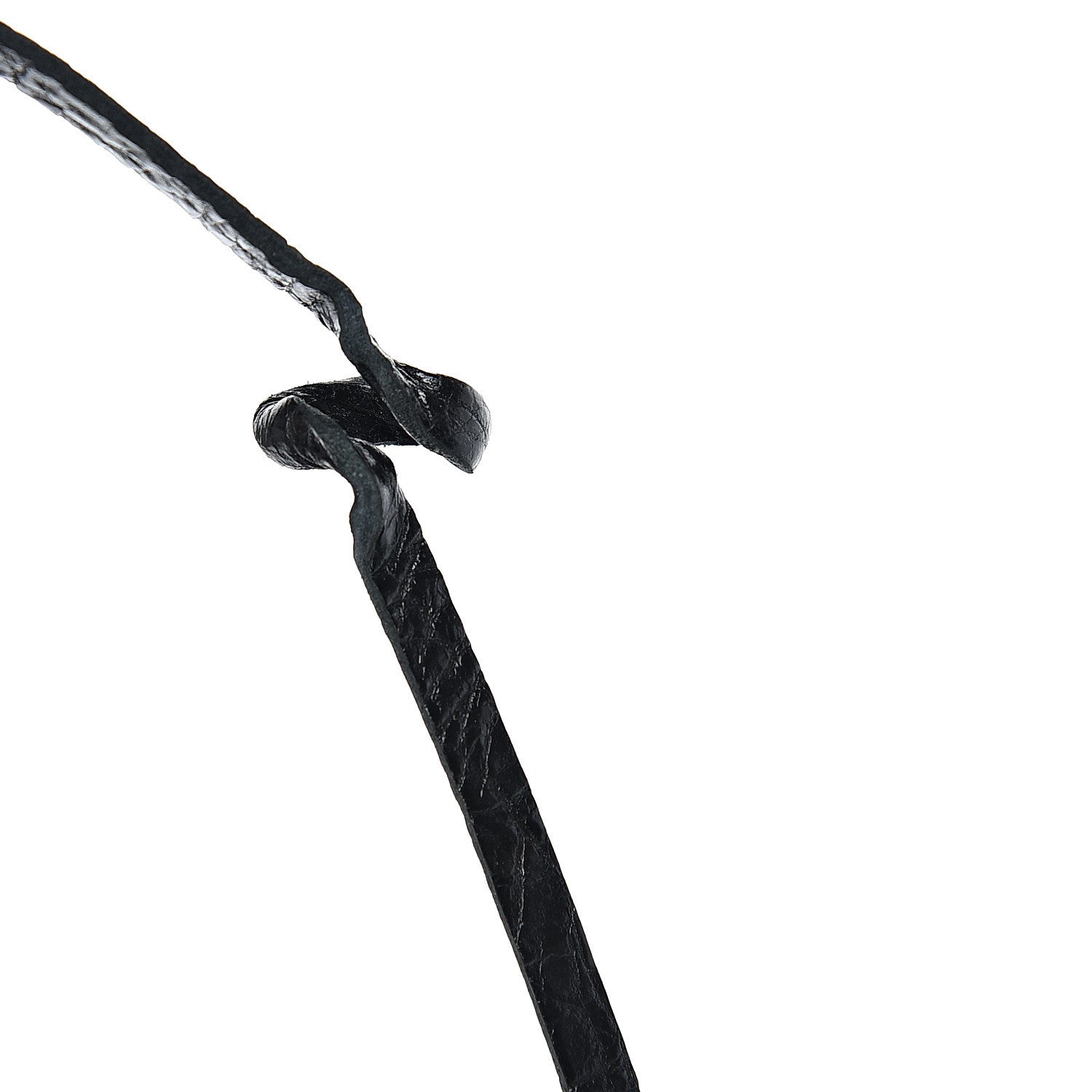 Balenciaga Agneau Classic Silver Hardware City Logo Strap Black White 11 of 12
