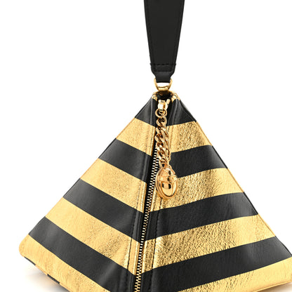 Chanel Metallic Lambskin CC Kheops Pyramid Bag Gold Black 8 of 10