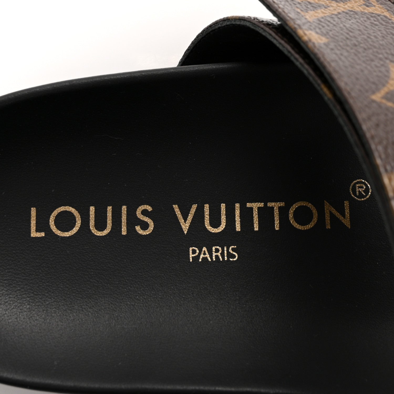 Louis Vuitton Monogram Bom Dia Mule Sandals 39.5 Black 7 of 10