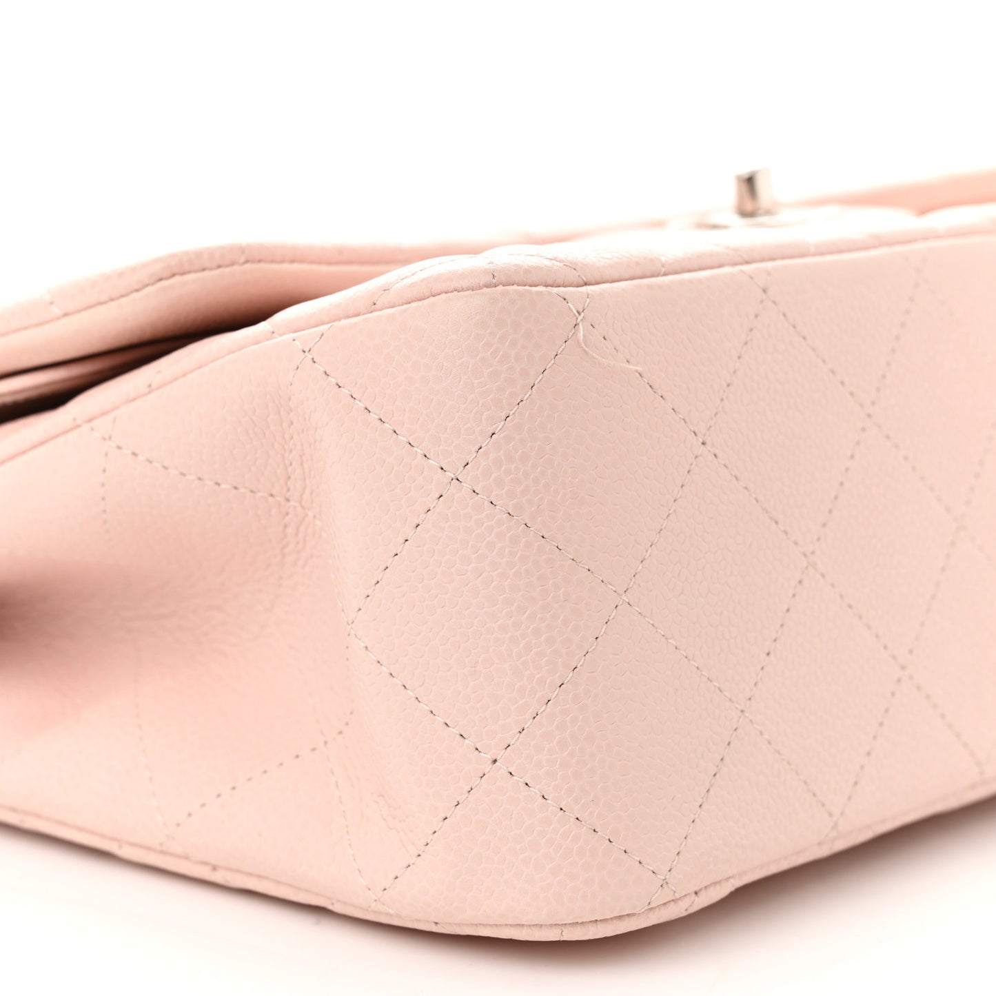 Caviar Quilted Jumbo Double Flap Light Pink