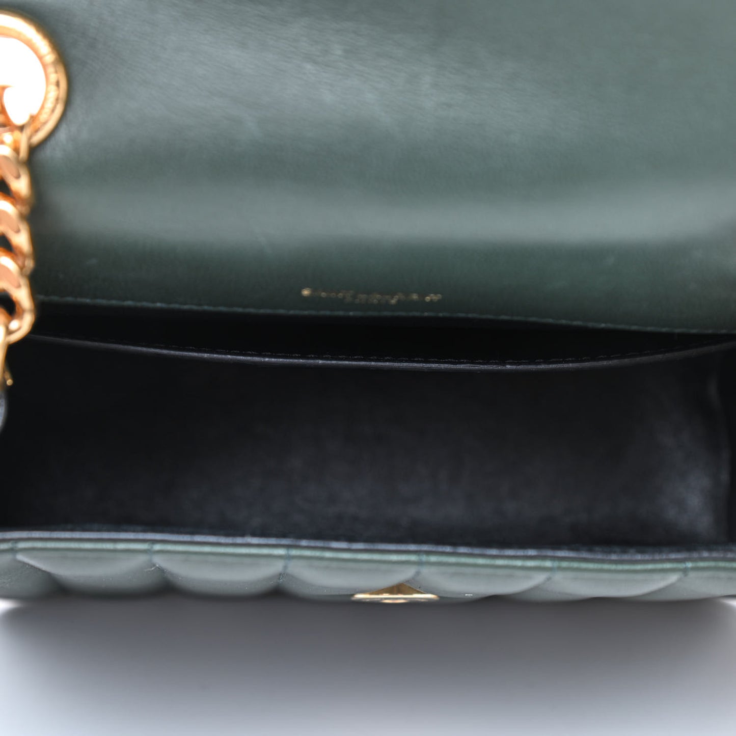 Lambskin Matelasse Monogram Medium Vicky Chain Bag Algae