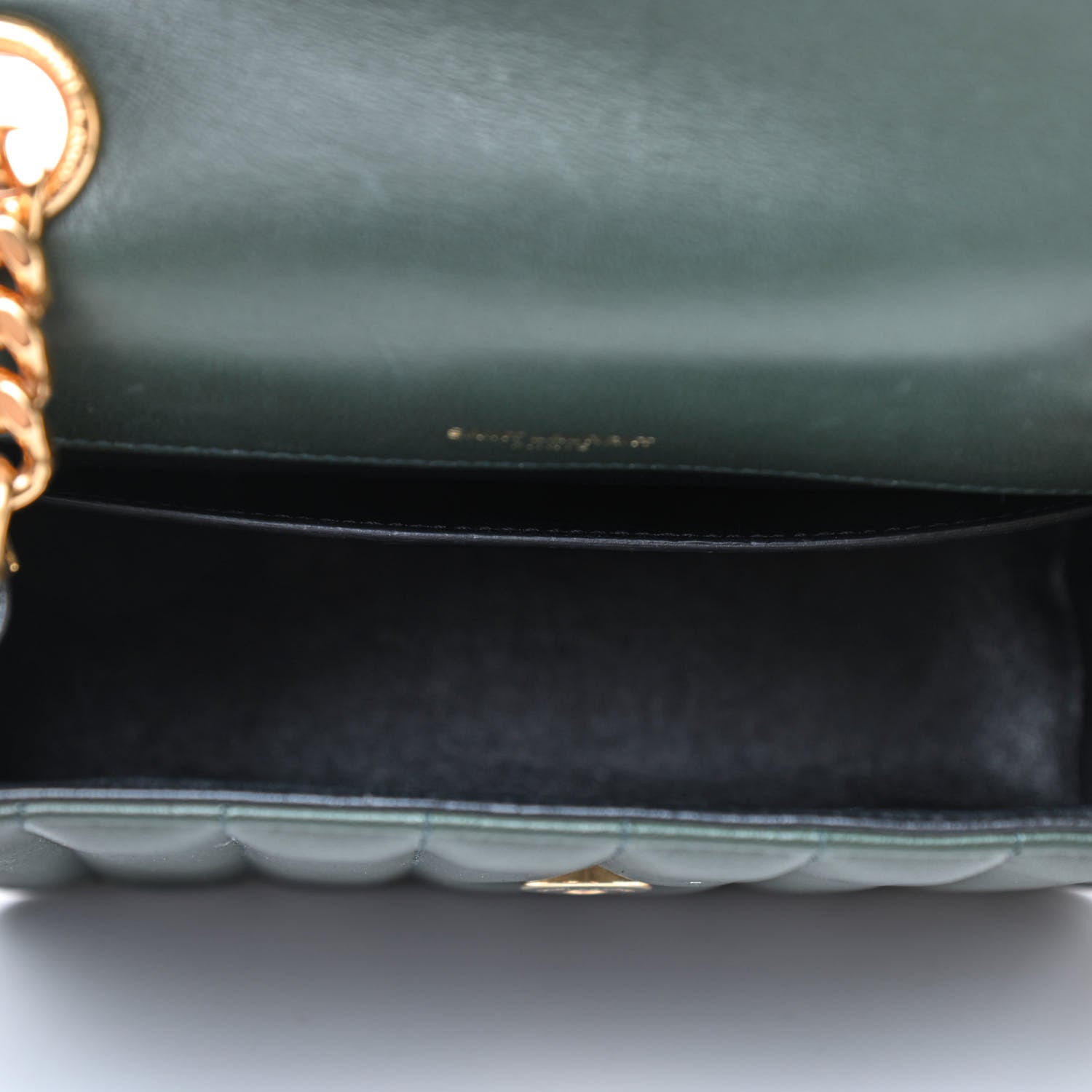 Saint Laurent Lambskin Matelasse Monogram Medium Vicky Chain Bag Algae 5 of 10