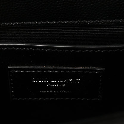 Saint Laurent Grain De Poudre Small Monogram Monochrome Kate Satchel Black 6 of 9
