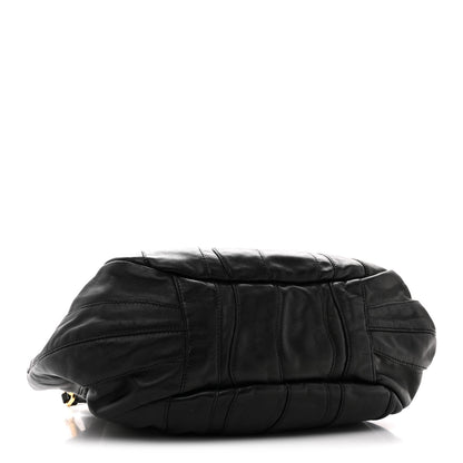 Prada Nappa Stripes Hobo Black 4 of 10