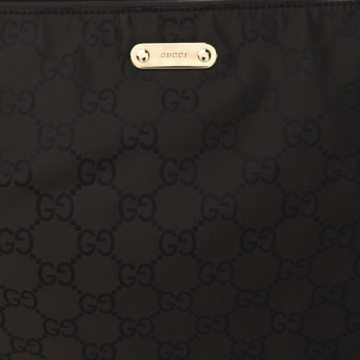 Gucci Nylon Monogram Messenger Bag Dark Brown 8 of 10