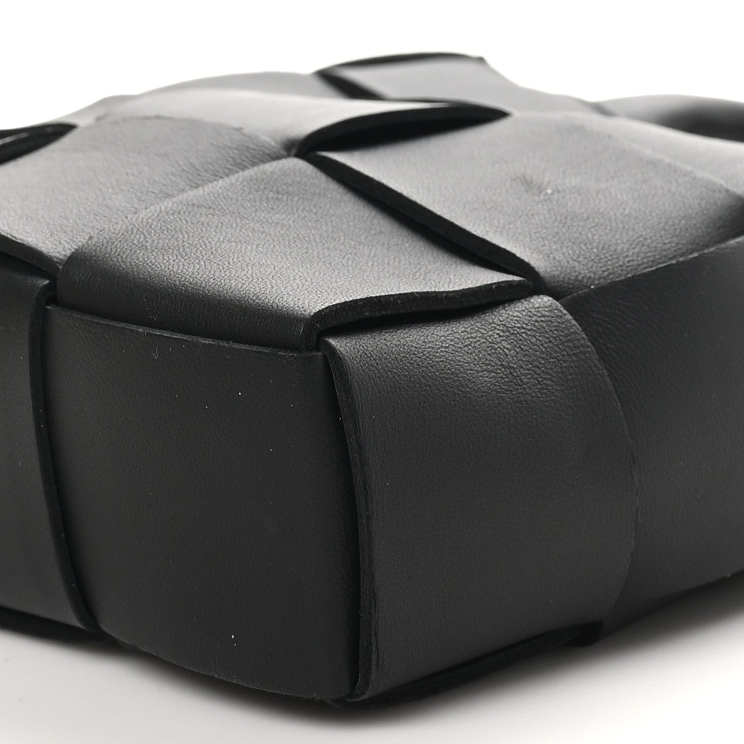 Bottega Veneta Lambskin Maxi Intrecciato Mini North South Cassette Tote Black 9 of 9