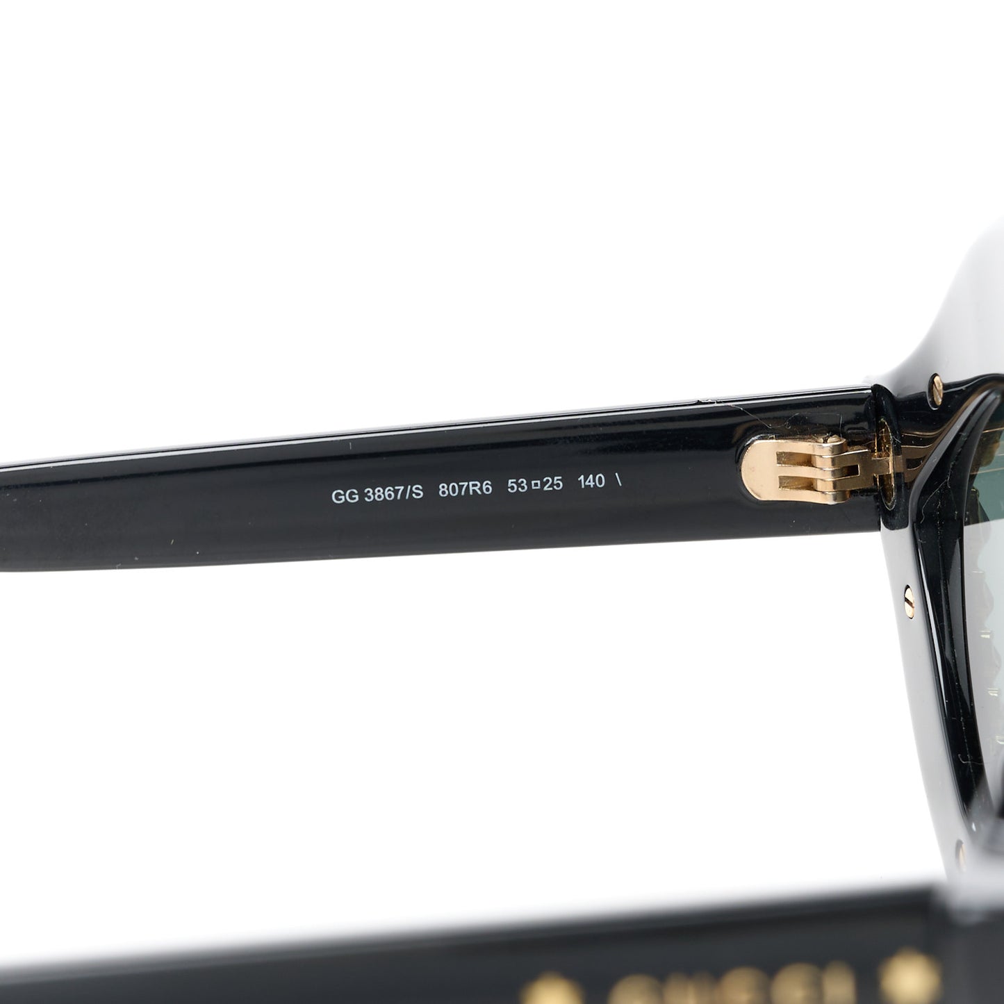Acetate Crystal Studded Cat Eye Sunglasses GG3867/S Black