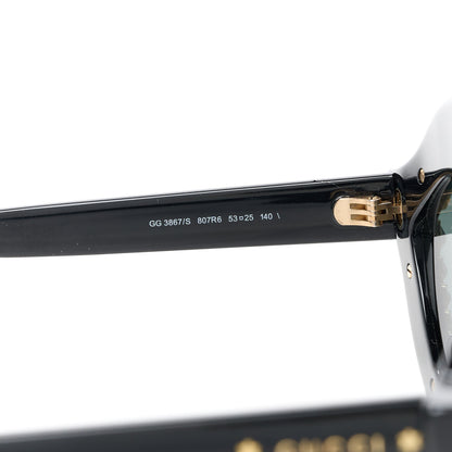 Gucci Acetate Crystal Studded Cat Eye Sunglasses GG3867/S Black 5 of 8
