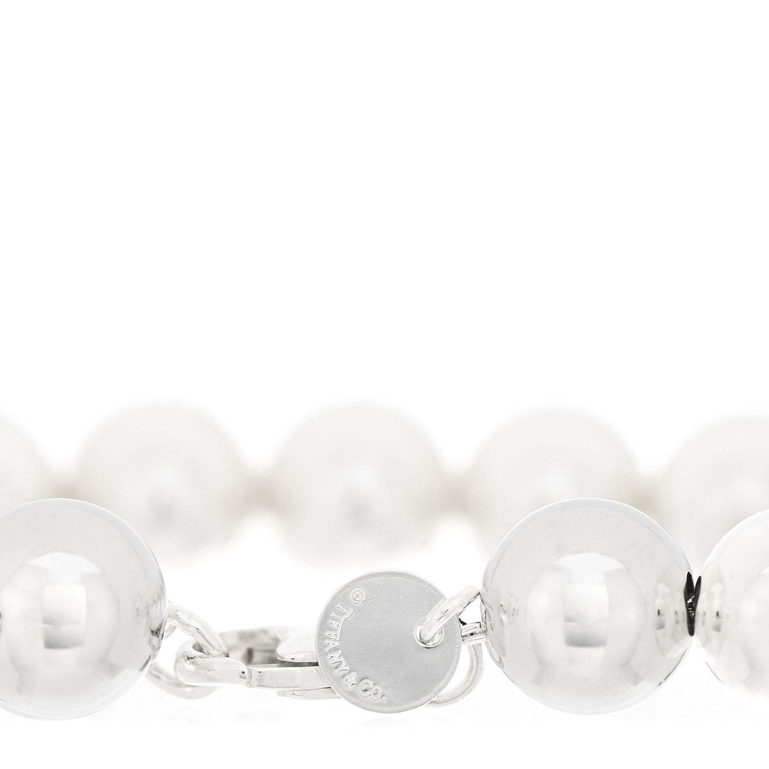Tiffany Sterling Silver 10mm HardWear Ball Bracelet 3 of 4
