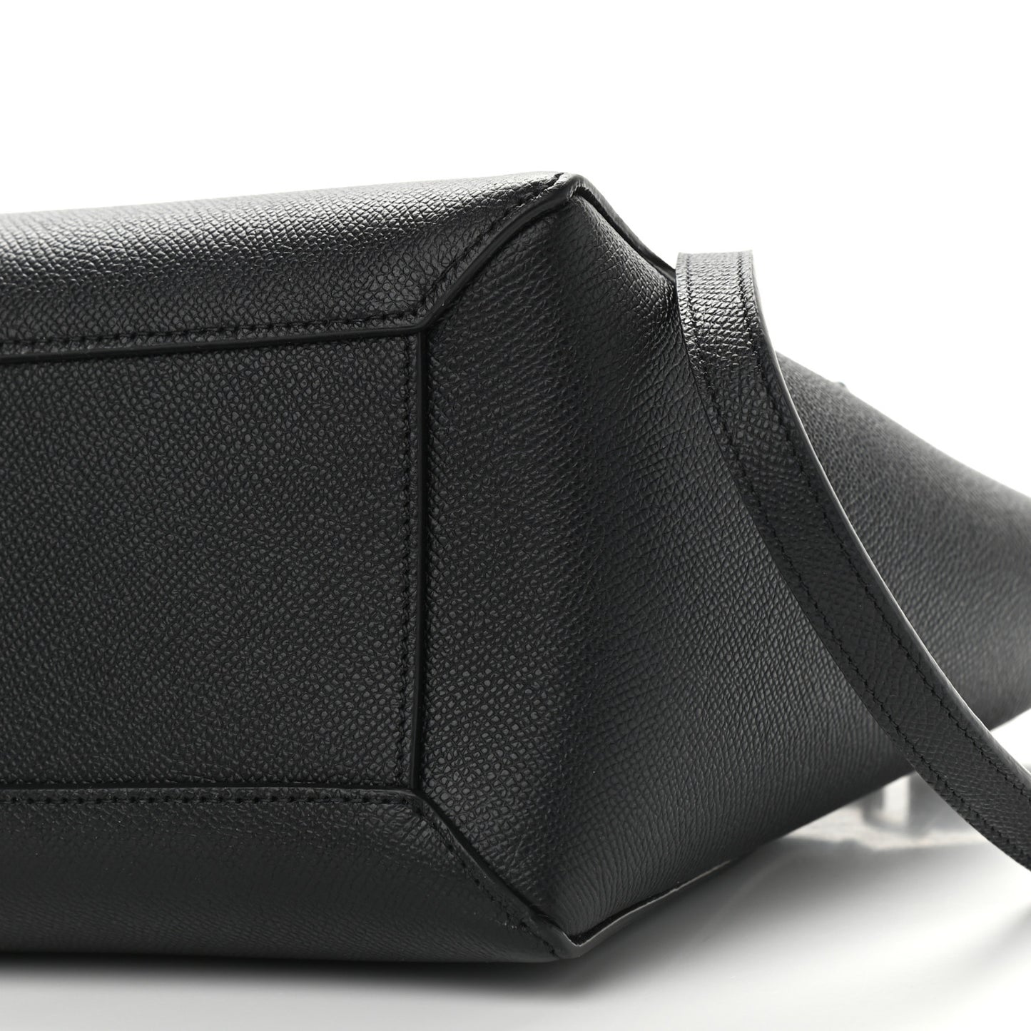 Grained Calfskin Micro Belt Bag Black