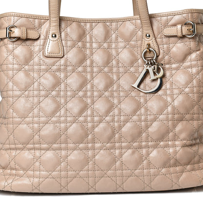 Christian Dior Coated Canvas Cannage Medium Panarea Tote Beige 7 of 12