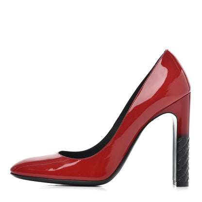 Bottega Veneta Patent Isabella Pumps 39.5 China Red Black 1 of 15