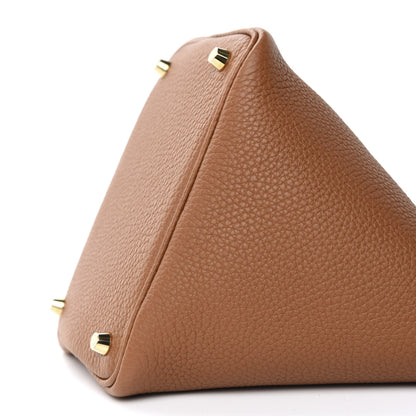 Hermes Taurillon Clemence Picotin Lock 18 PM Gold 7 of 10