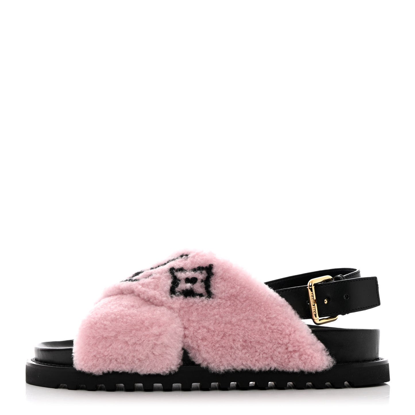 Shearling Paseo Flat Comfort Sandal 40 Rose Clair