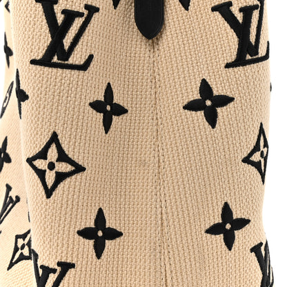 Louis Vuitton Cotton Monogram Embroidered Neonoe MM Beige Black 12 of 12