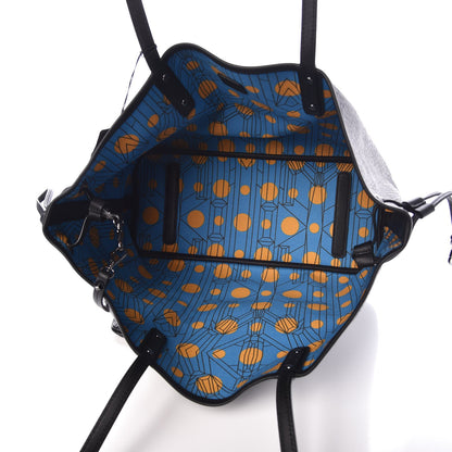 MCM Visetos Medium Anya Zip Top Shopper Tote Black 10 of 11