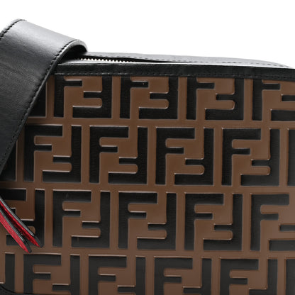 Fendi Vitello Century F is Fendi Bi-Color FF 1974 Embossed Camera Case Maya Black 8 of 10