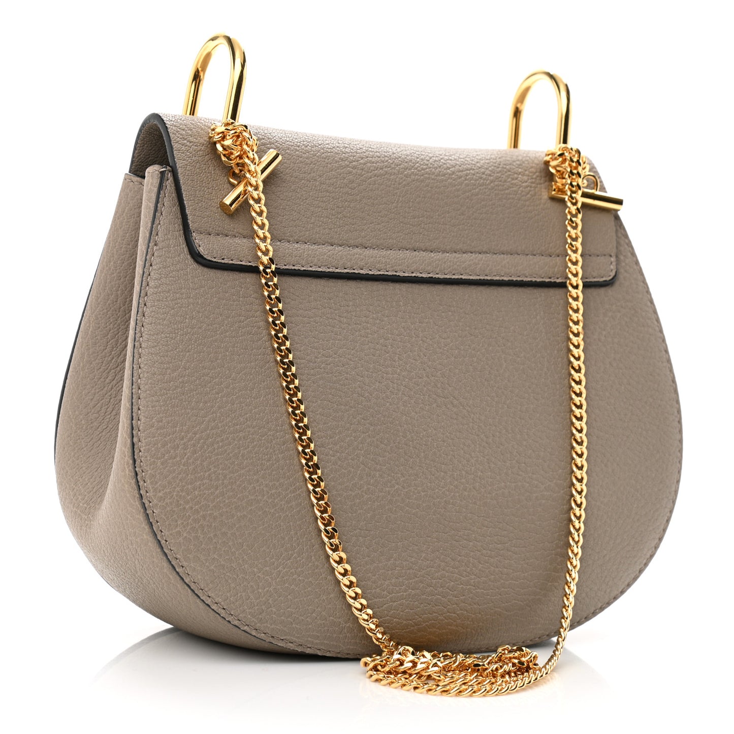 Grained Lambskin Drew Shoulder Bag Motty Grey