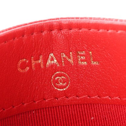 Chanel Caviar Quilted Card Holder Red 6 of 9