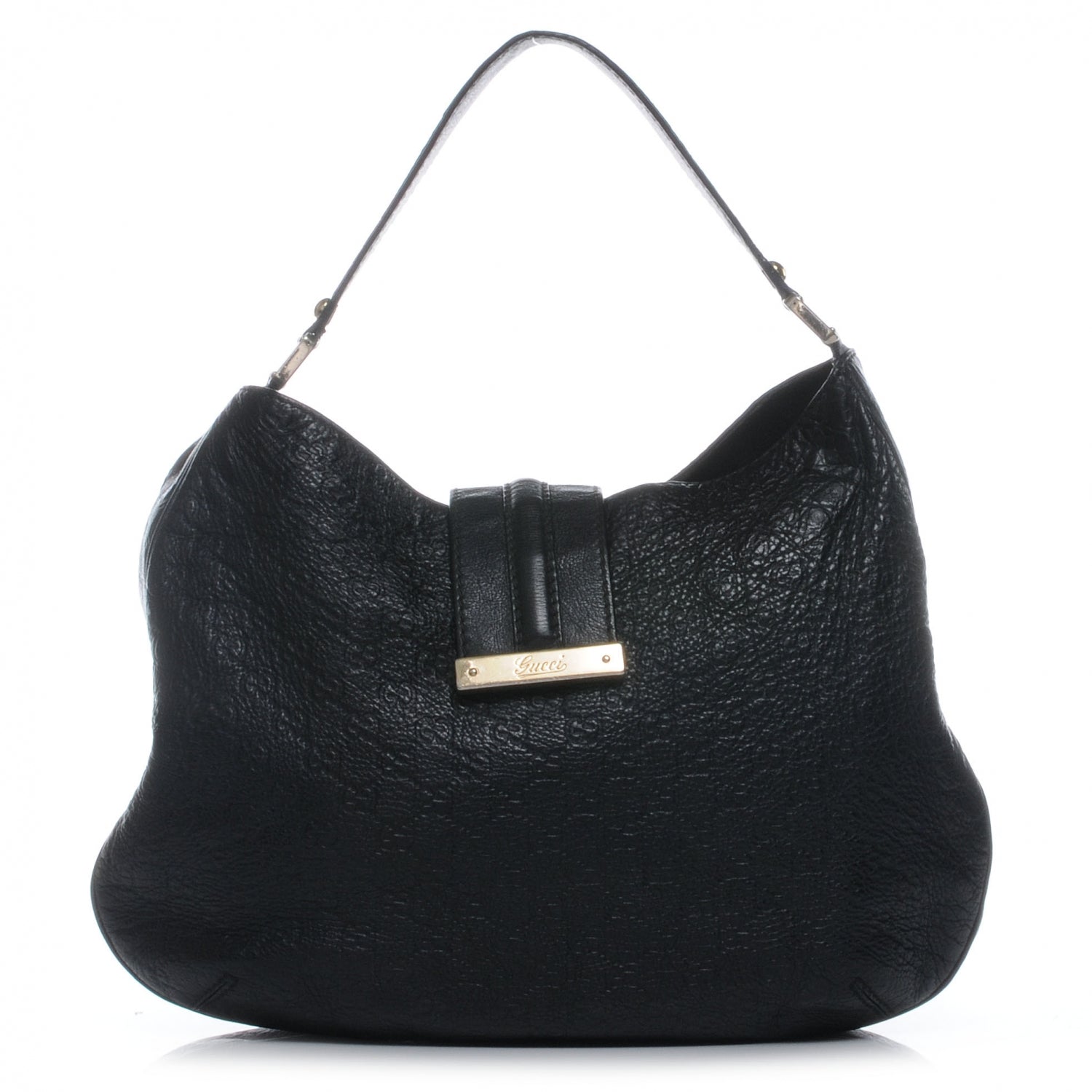 Gucci Guccissima New Ladies Web Large Hobo Black 1 of 8