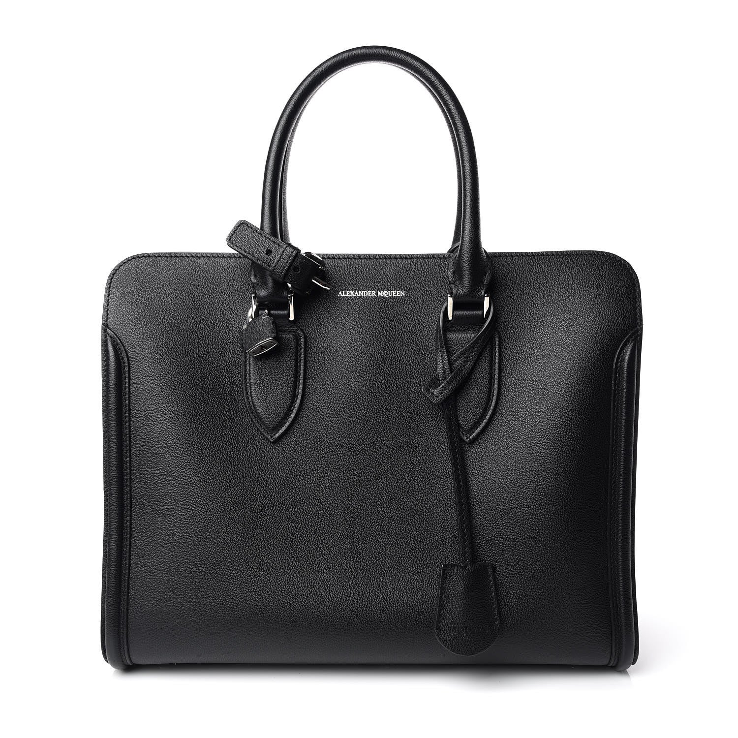 Alexander McQueen Calfskin Heroine Open Tote Black 1 of 14