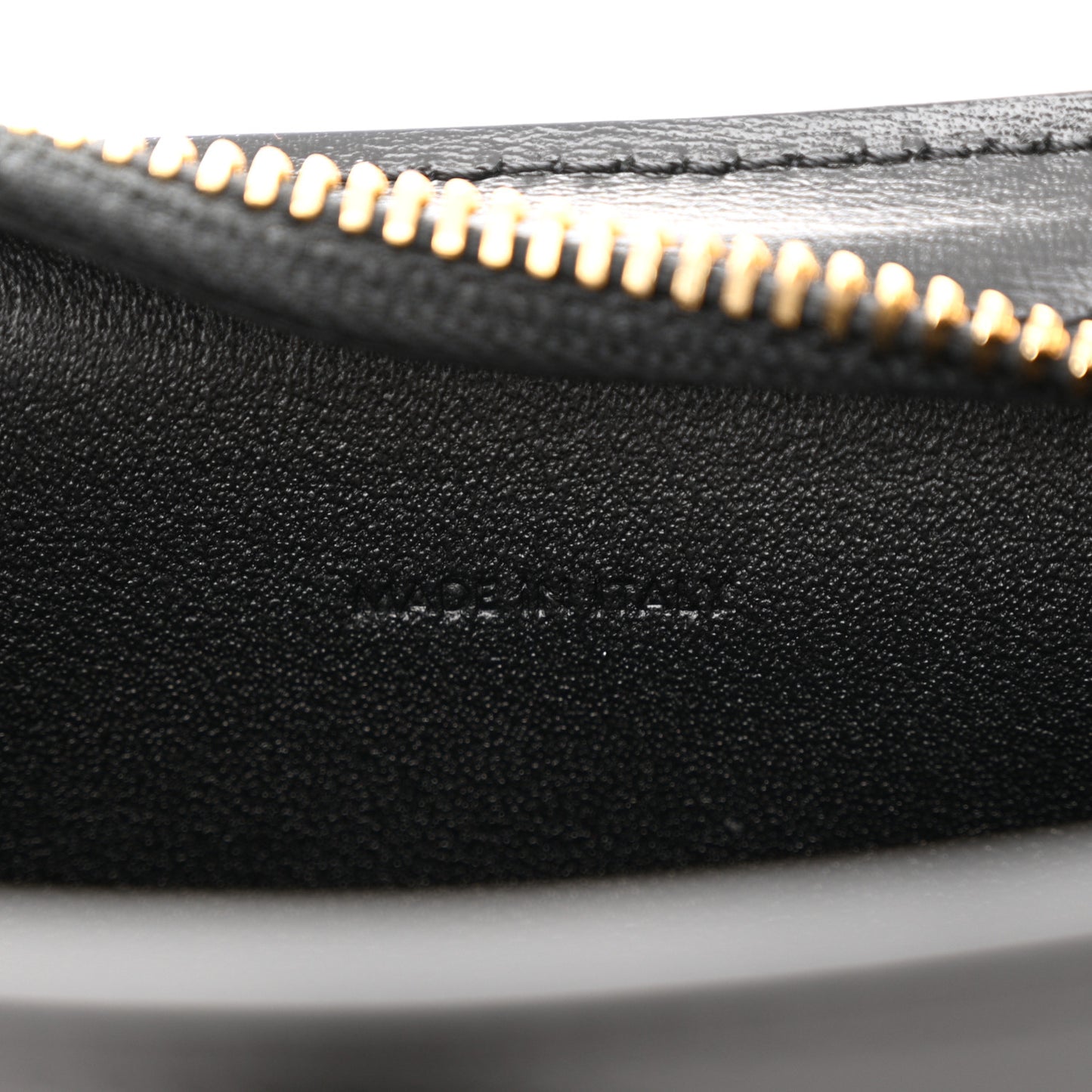 Shiny Calfskin Medium Croque Bag Black