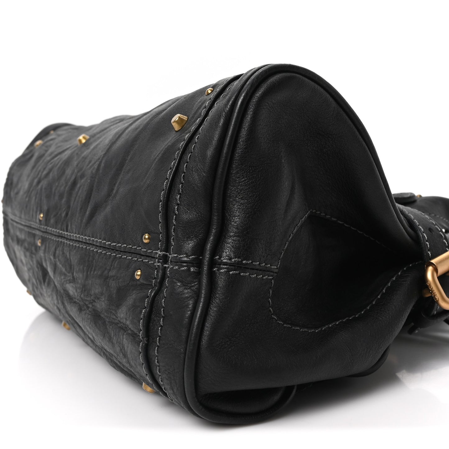 Calfskin Medium Paddington Satchel Black