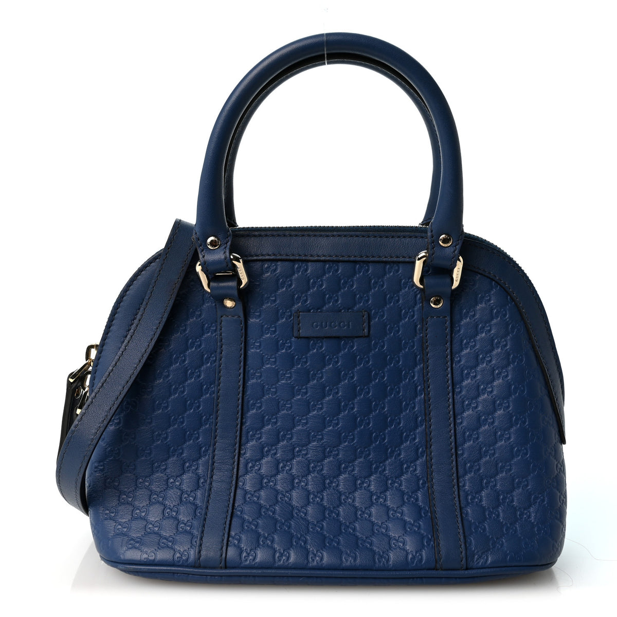 Soft Microguccissima Mini Dome Bag Blue