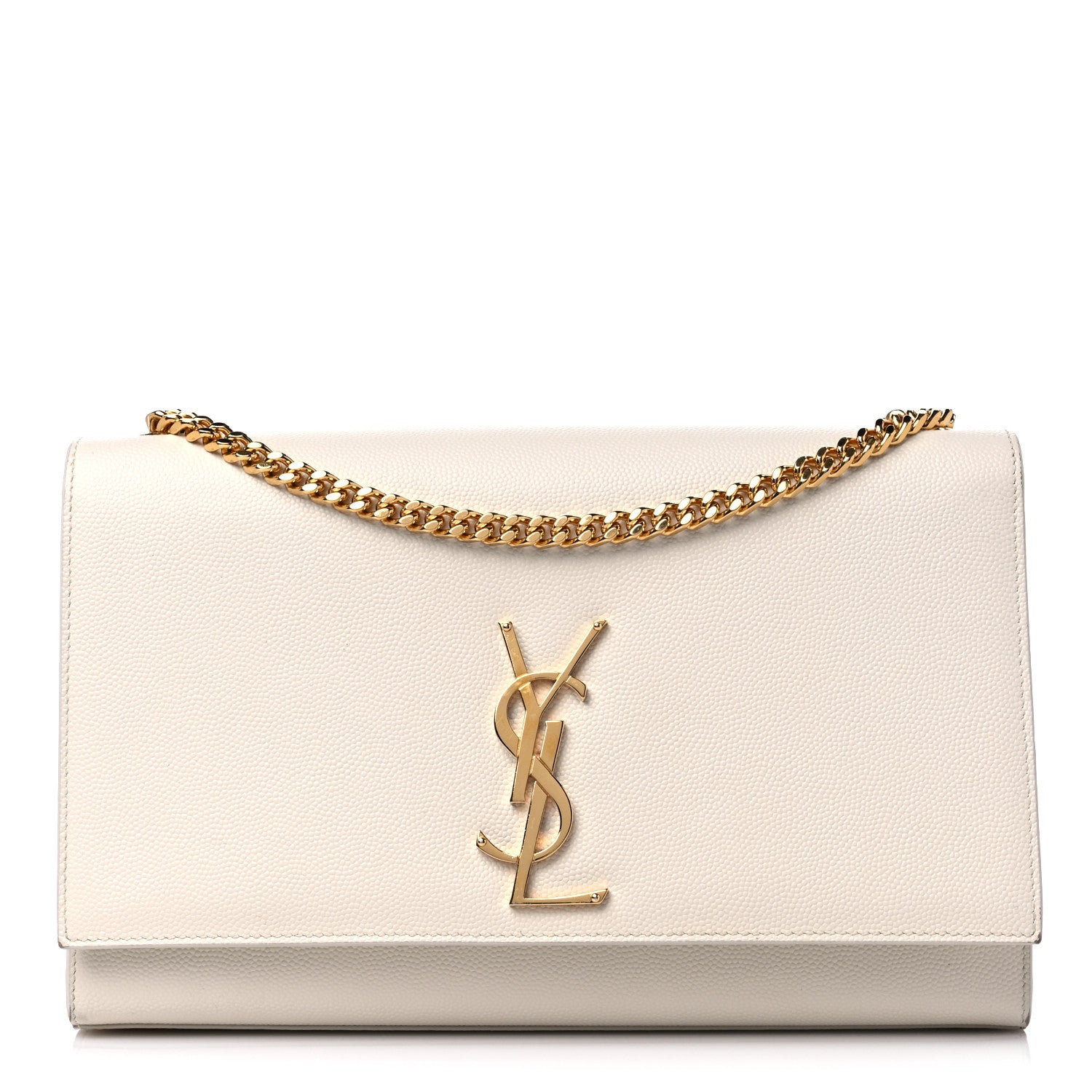Saint Laurent Grain De Poudre Small Monogram Kate Satchel Crema Soft 1 of 13